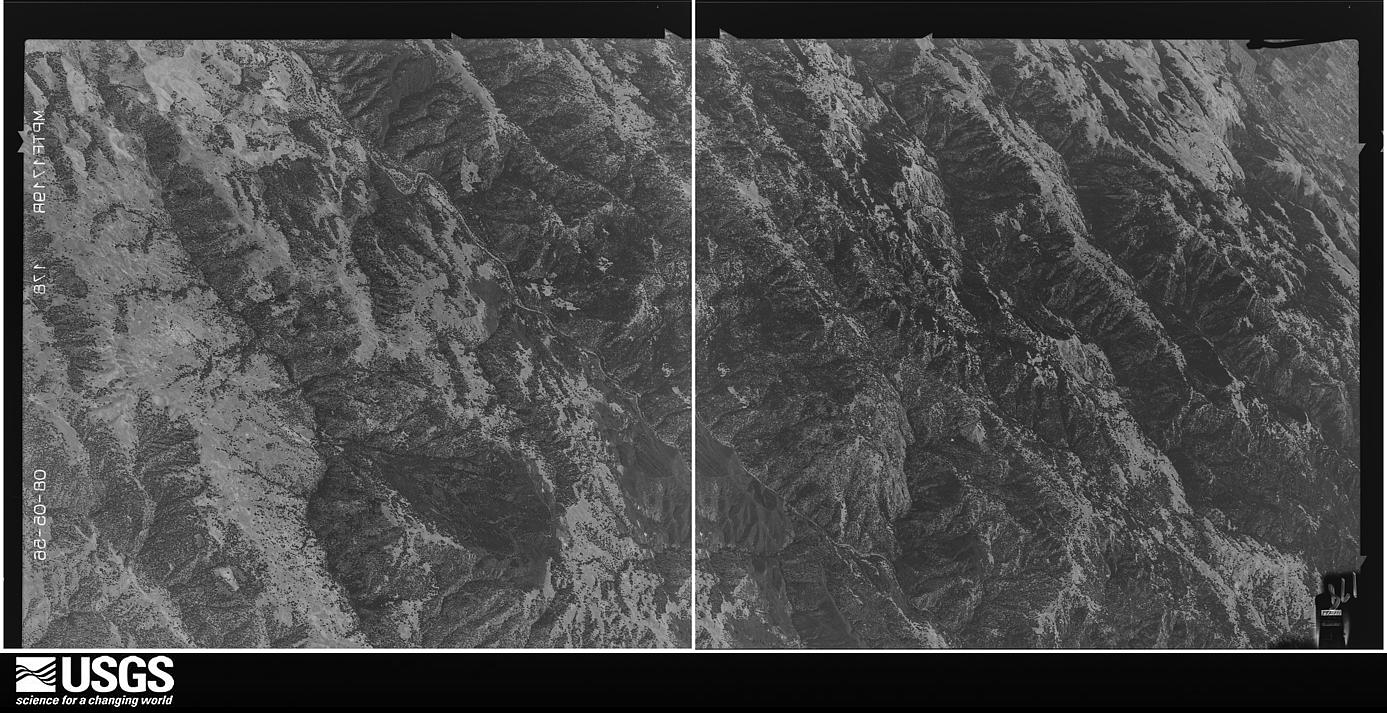 U.S. Geological Survey aerial photograph, 1956-08-05, scale 1:21670