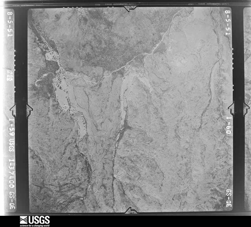 U.S. Geological Survey aerial photograph, 1951-08-31, scale 1:37400