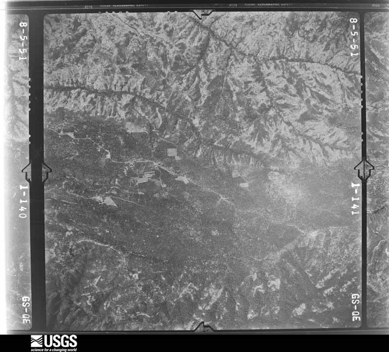 U.S. Geological Survey aerial photograph, 1951-08-31, scale 1:37400