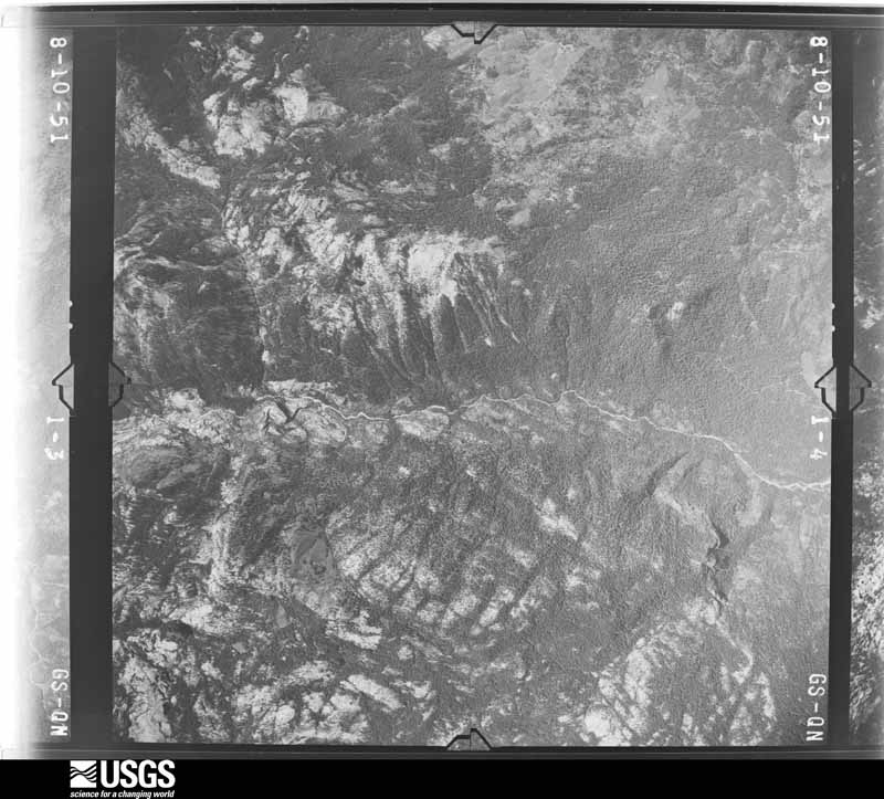 U.S. Geological Survey aerial photograph, 1951-08-01, scale 1:47200