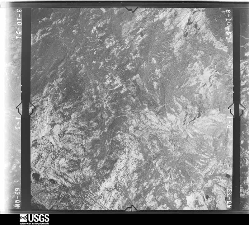 U.S. Geological Survey aerial photograph, 1951-08-01, scale 1:47200