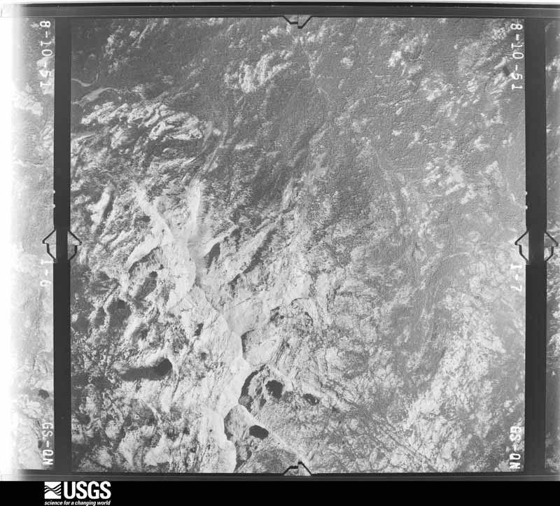 U.S. Geological Survey aerial photograph, 1951-08-01, scale 1:47200