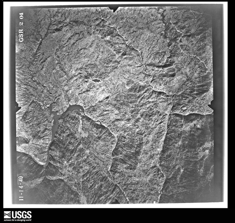 U.S. Geological Survey aerial photograph, 1940-11-14, scale 1:34680