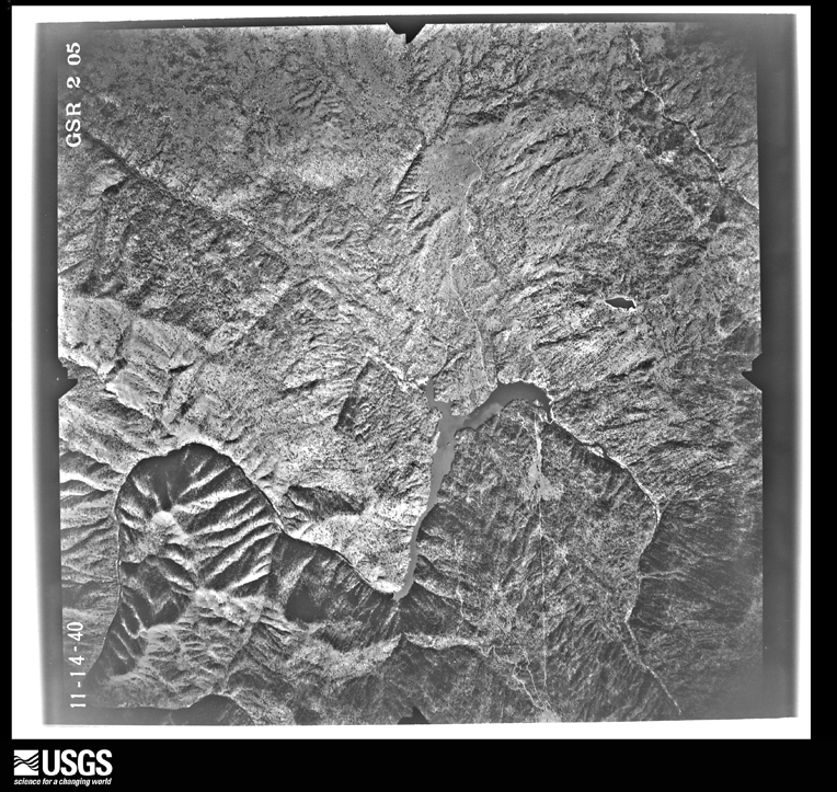 U.S. Geological Survey aerial photograph, 1940-11-14, scale 1:34680