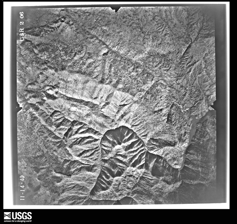 U.S. Geological Survey aerial photograph, 1940-11-14, scale 1:34680