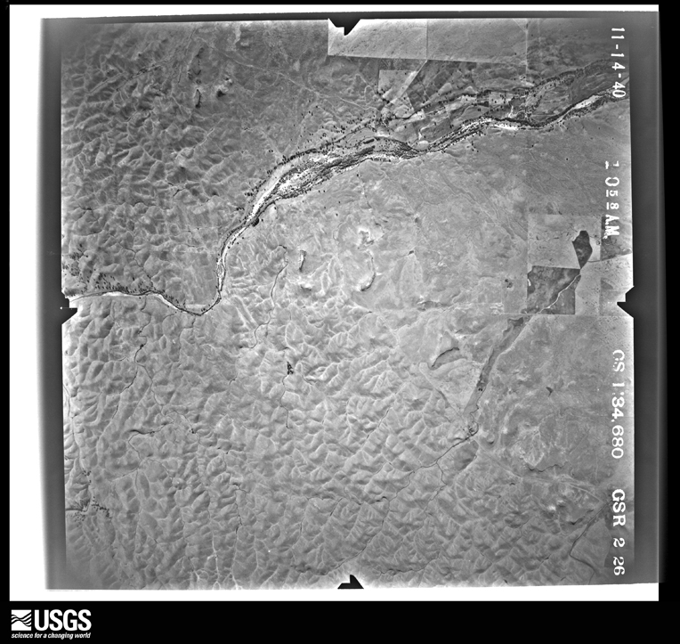 U.S. Geological Survey aerial photograph, 1940-11-14, scale 1:34680