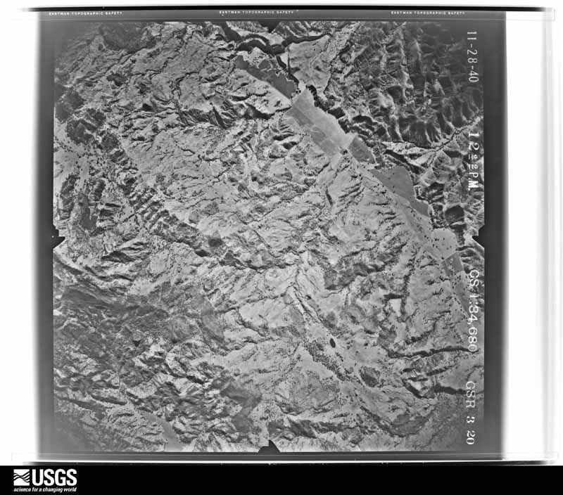 U.S. Geological Survey aerial photograph, 1940-11-28, scale 1:34680