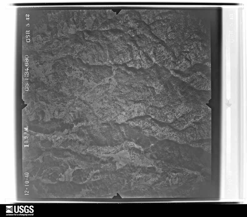 U.S. Geological Survey aerial photograph, 1940-12-10, scale 1:34680