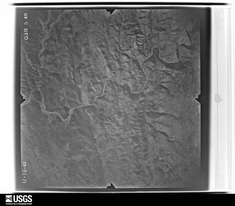 U.S. Geological Survey aerial photograph, 1940-12-10, scale 1:34680