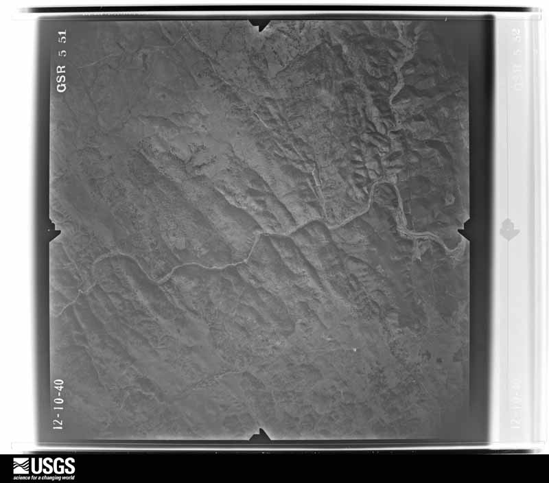 U.S. Geological Survey aerial photograph, 1940-12-10, scale 1:34680