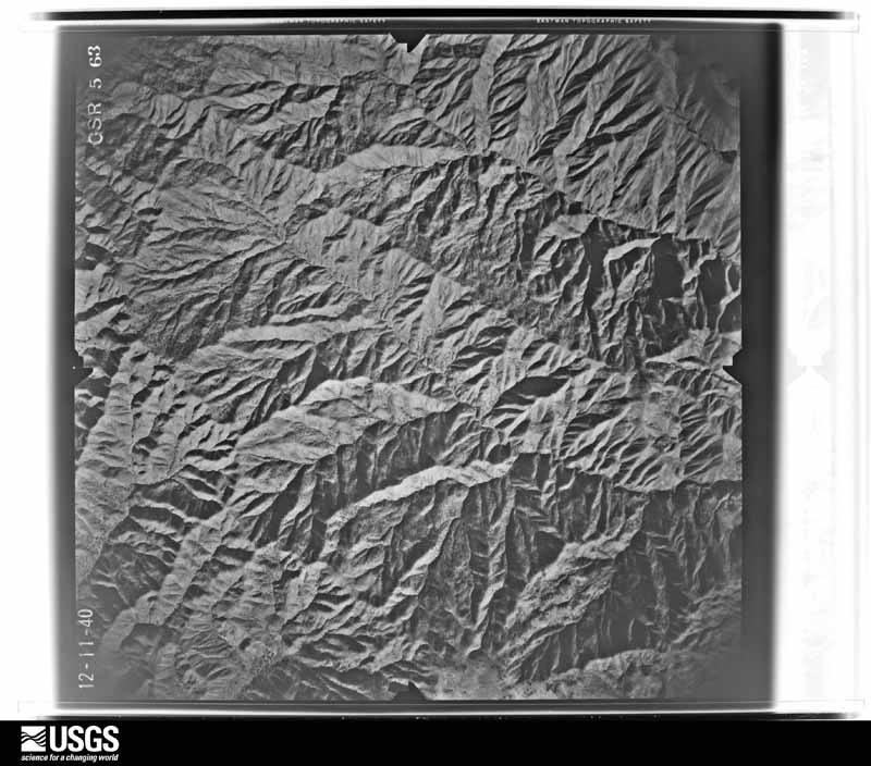 U.S. Geological Survey aerial photograph, 1940-12-11, scale 1:34680