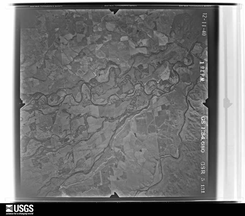 U.S. Geological Survey aerial photograph, 1940-12-11, scale 1:34680