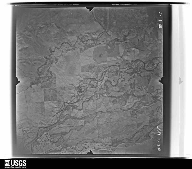 U.S. Geological Survey aerial photograph, 1940-12-11, scale 1:34680