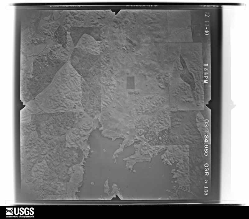 U.S. Geological Survey aerial photograph, 1940-12-11, scale 1:34680
