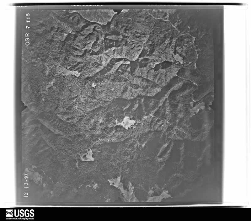 U.S. Geological Survey aerial photograph, 1940-12-13, scale 1:34680