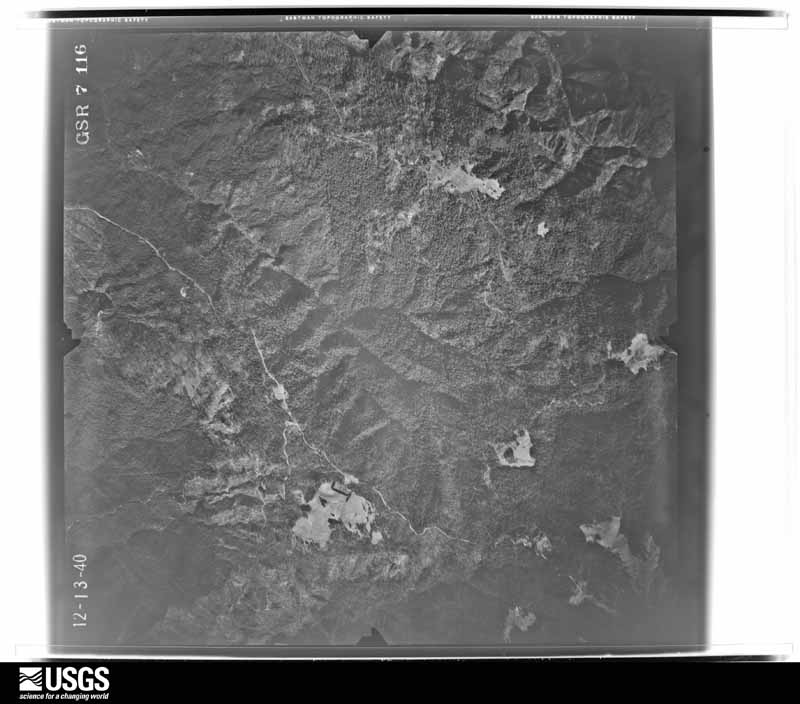 U.S. Geological Survey aerial photograph, 1940-12-13, scale 1:34680