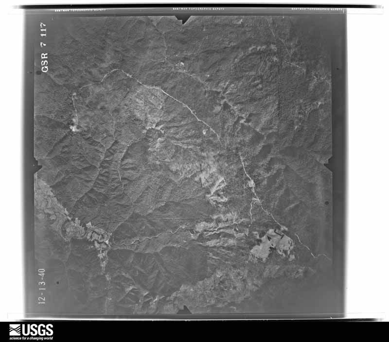 U.S. Geological Survey aerial photograph, 1940-12-13, scale 1:34680