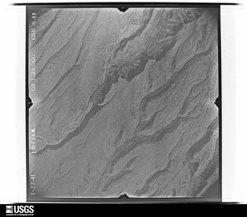U.S. Geological Survey aerial photograph, 1941-01-27, scale 1:28000
