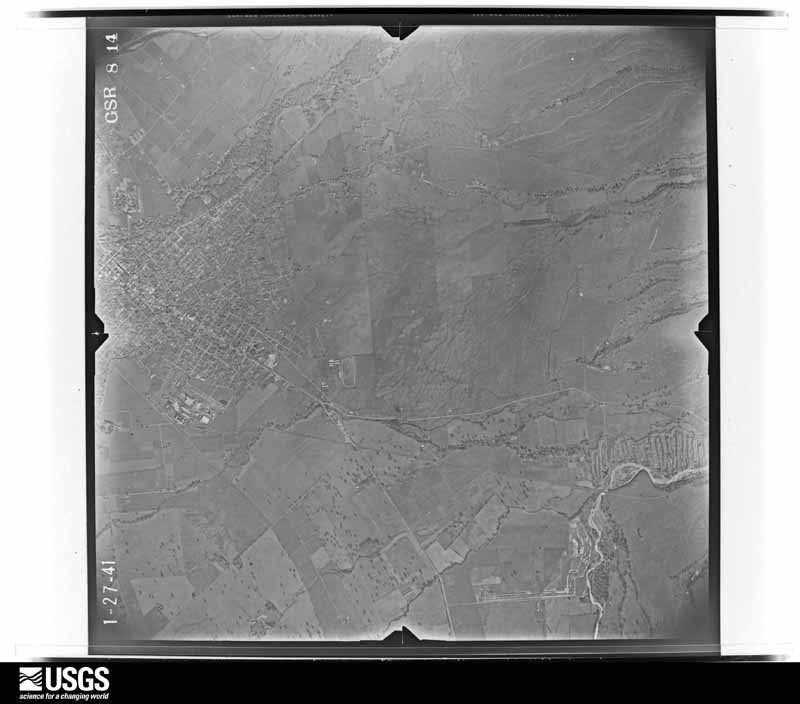 U.S. Geological Survey aerial photograph, 1941-01-27, scale 1:28000