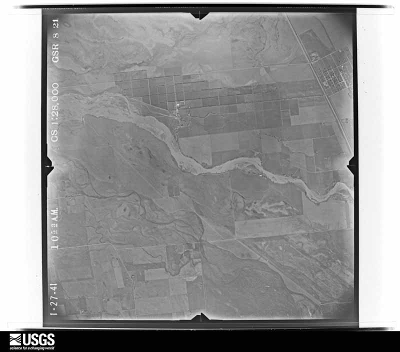 U.S. Geological Survey aerial photograph, 1941-01-27, scale 1:28000