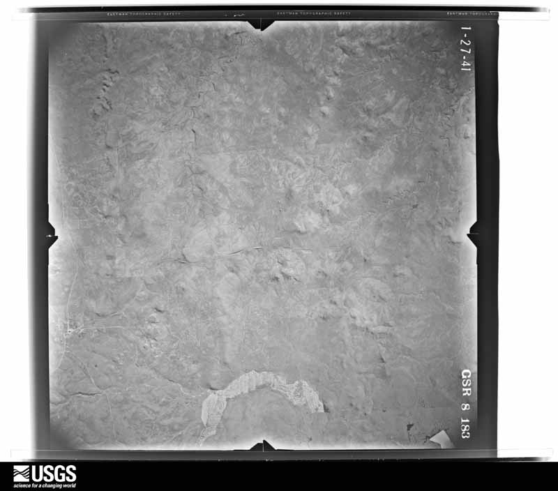 U.S. Geological Survey aerial photograph, 1941-01-27, scale 1:28000