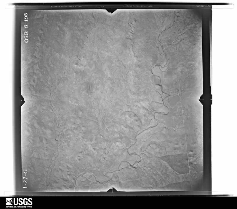 U.S. Geological Survey aerial photograph, 1941-01-27, scale 1:28000