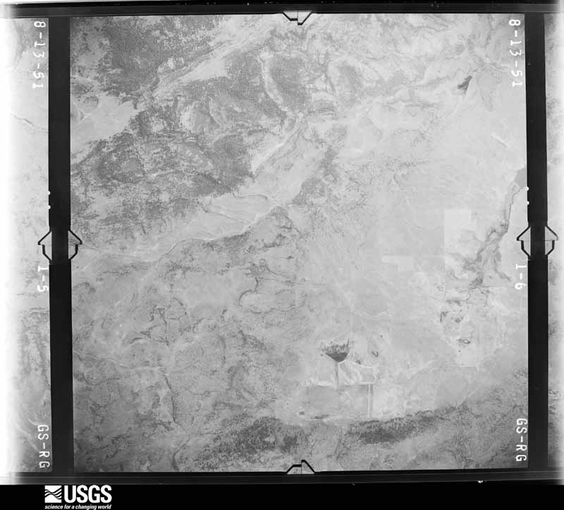U.S. Geological Survey aerial photograph, 1951-08-01, scale 1:47200