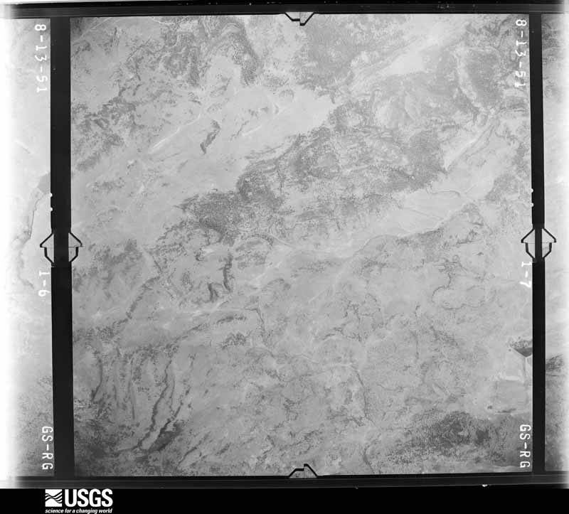 U.S. Geological Survey aerial photograph, 1951-08-01, scale 1:47200