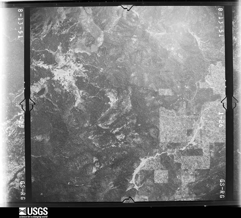 U.S. Geological Survey aerial photograph, 1951-08-01, scale 1:47200