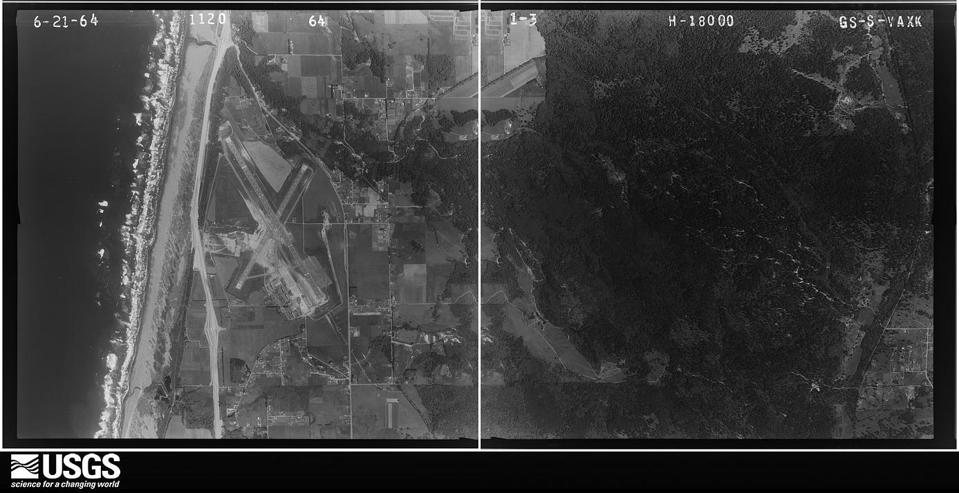 U.S. Geological Survey aerial photograph, 1964-06-01, scale 1:18000