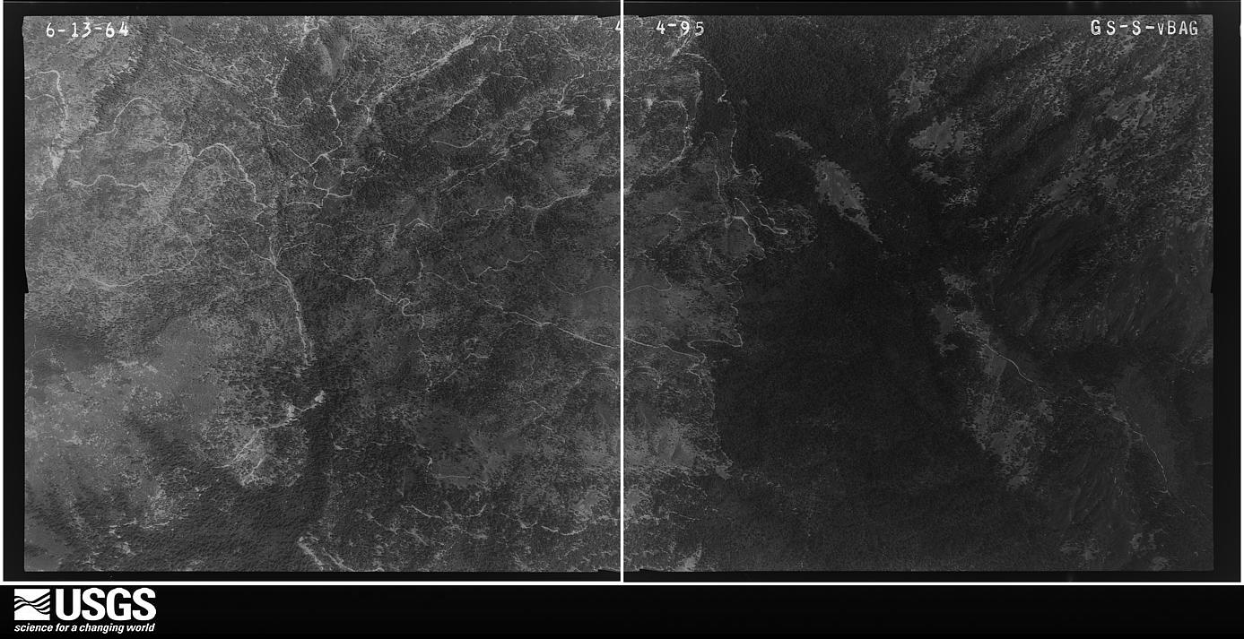 U.S. Geological Survey aerial photograph, 1964-06-19, scale 1:17000