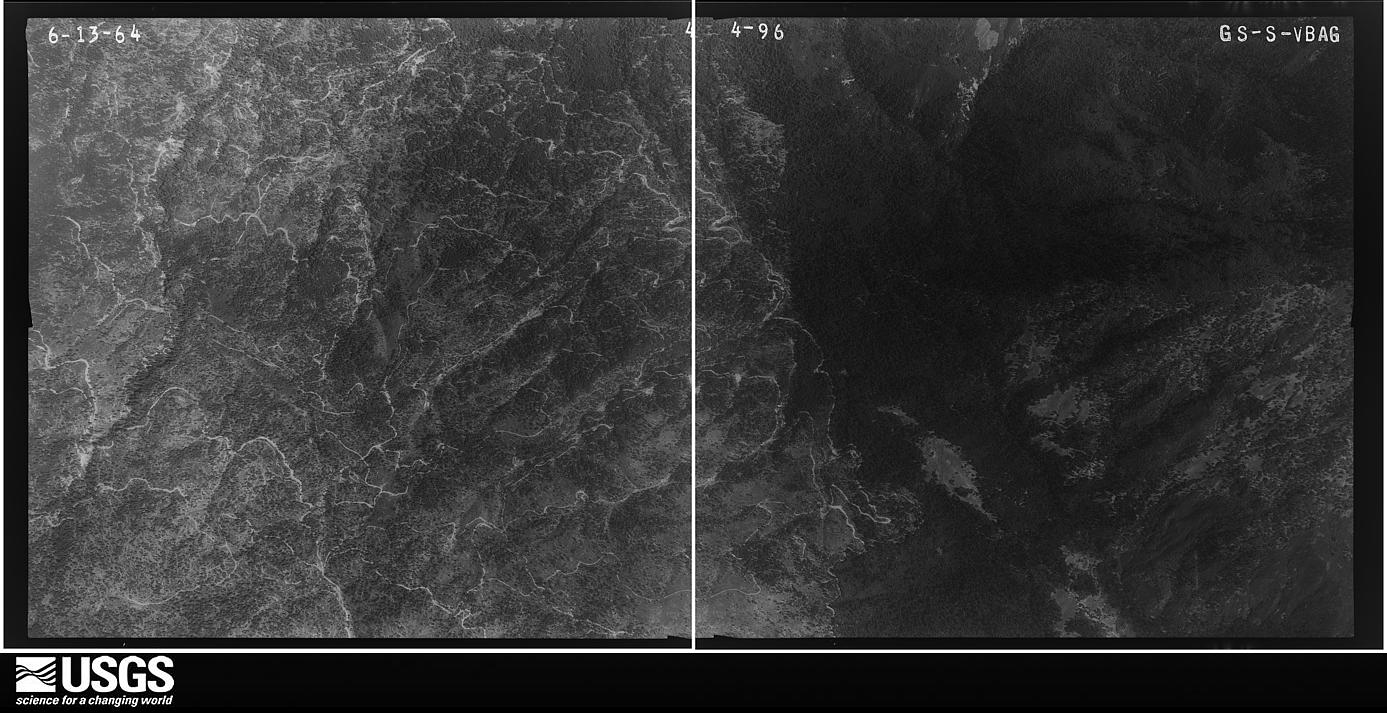 U.S. Geological Survey aerial photograph, 1964-06-19, scale 1:17000