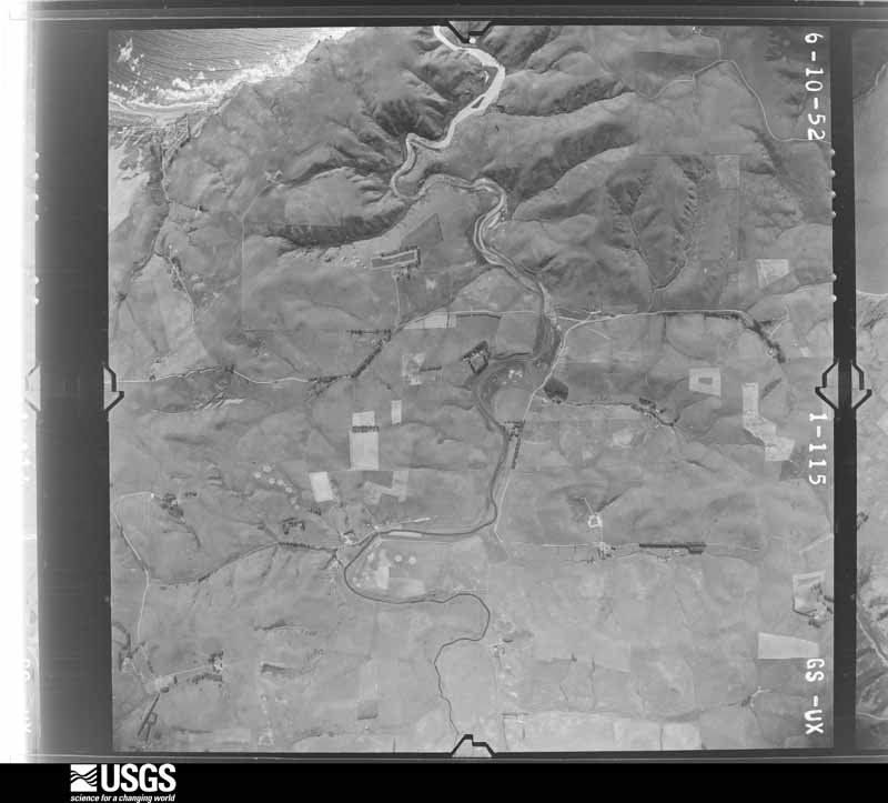 U.S. Geological Survey aerial photograph, 1952-07-01, scale 1:23600