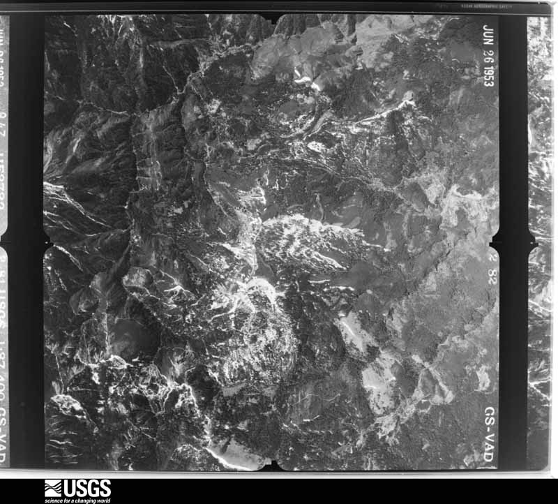 U.S. Geological Survey aerial photograph, 1953-06-27, scale 1:37400