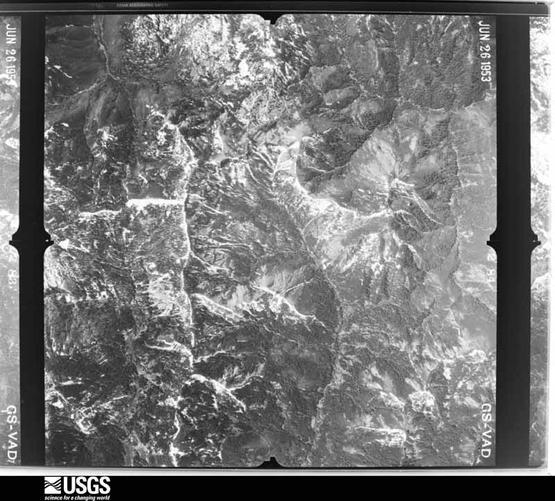 U.S. Geological Survey aerial photograph, 1953-06-27, scale 1:37400