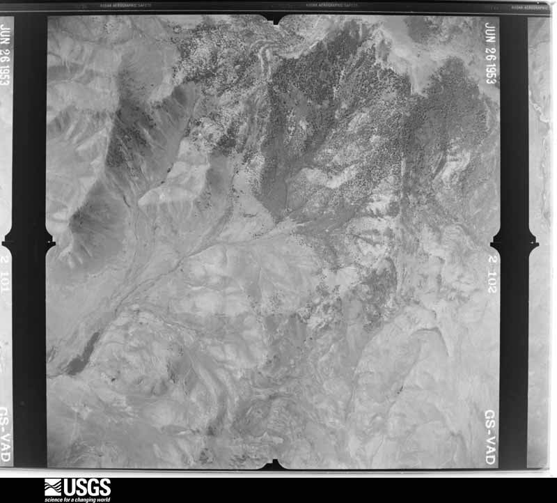 U.S. Geological Survey aerial photograph, 1953-06-27, scale 1:37400