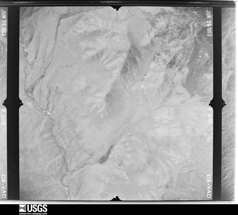 U.S. Geological Survey aerial photograph, 1953-06-27, scale 1:37400