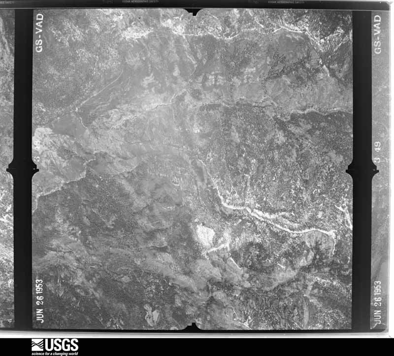 U.S. Geological Survey aerial photograph, 1953-06-27, scale 1:37400