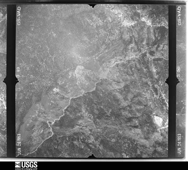U.S. Geological Survey aerial photograph, 1953-06-27, scale 1:37400