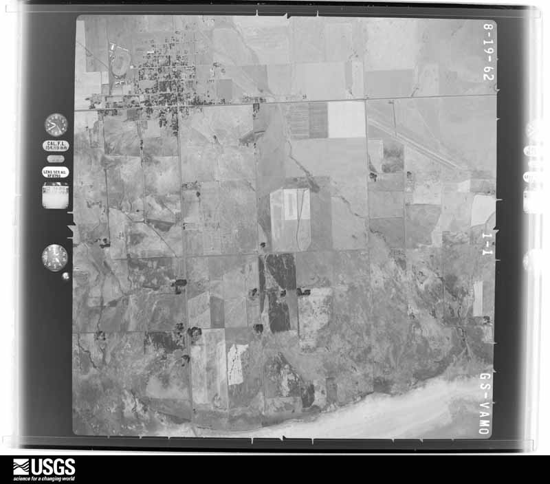 U.S. Geological Survey aerial photograph, 1962-08-19, scale 1:20000