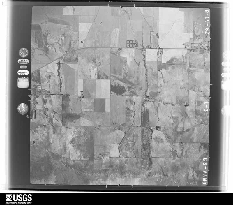U.S. Geological Survey aerial photograph, 1962-08-19, scale 1:20000