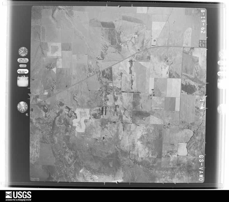 U.S. Geological Survey aerial photograph, 1962-08-19, scale 1:20000