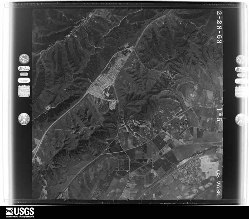 U.S. Geological Survey aerial photograph, 1963-02-28, scale 1:30000