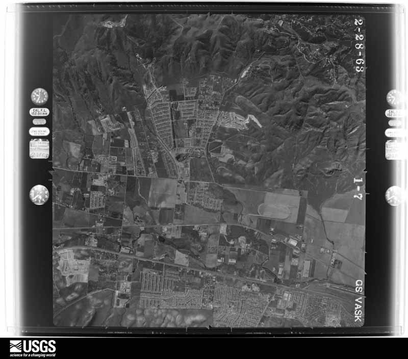U.S. Geological Survey aerial photograph, 1963-02-28, scale 1:30000