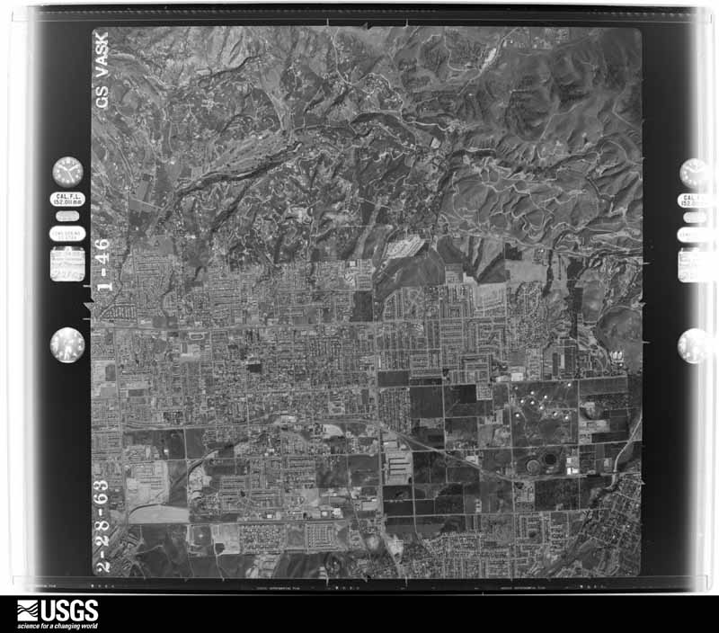 U.S. Geological Survey aerial photograph, 1963-02-28, scale 1:30000