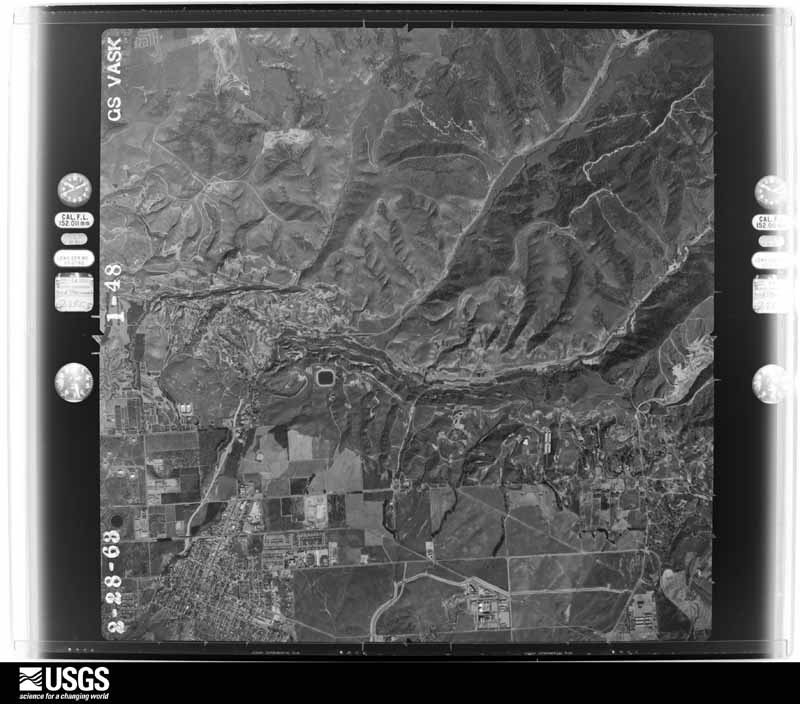 U.S. Geological Survey aerial photograph, 1963-02-28, scale 1:30000