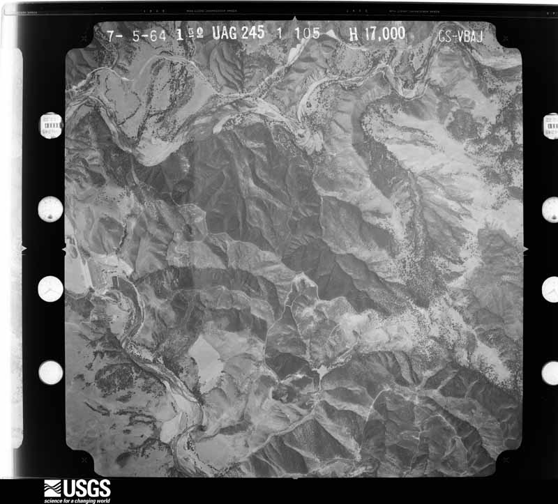 U.S. Geological Survey aerial photograph, 1964-08-15, scale 1:34000