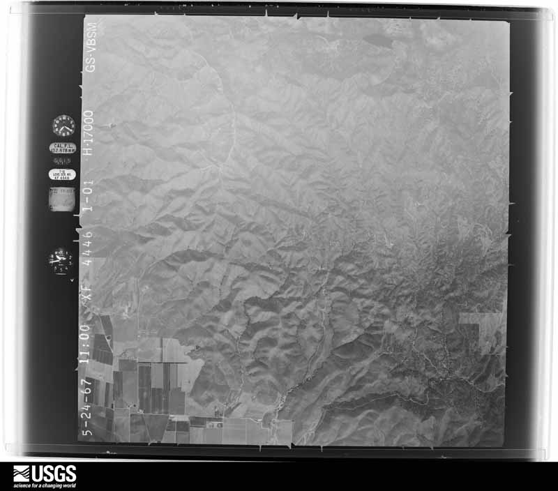 U.S. Geological Survey aerial photograph, 1967-05-24, scale 1:34000
