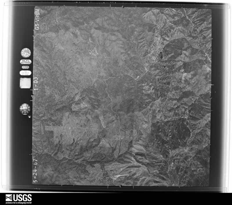 U.S. Geological Survey aerial photograph, 1967-05-24, scale 1:34000