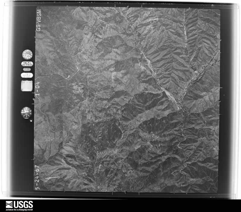 U.S. Geological Survey aerial photograph, 1967-05-24, scale 1:34000
